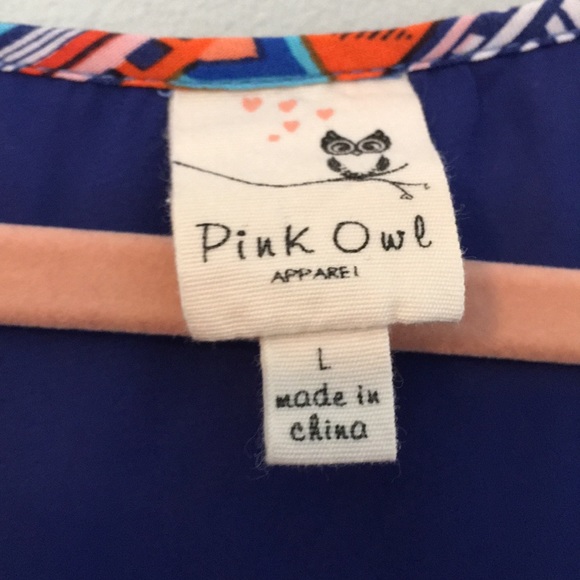 Pink Owl Aztec Patterned Blouse Split Back - Picture 4 of 7